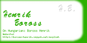 henrik boross business card